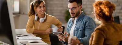 team-young-entrepreneurs-having-business-meeting-office-focus-is-businessman-using-digital-tablet_637285-2014